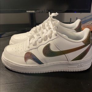 Air Force 1 Low Misplace Swoosh Iridescent Color Change